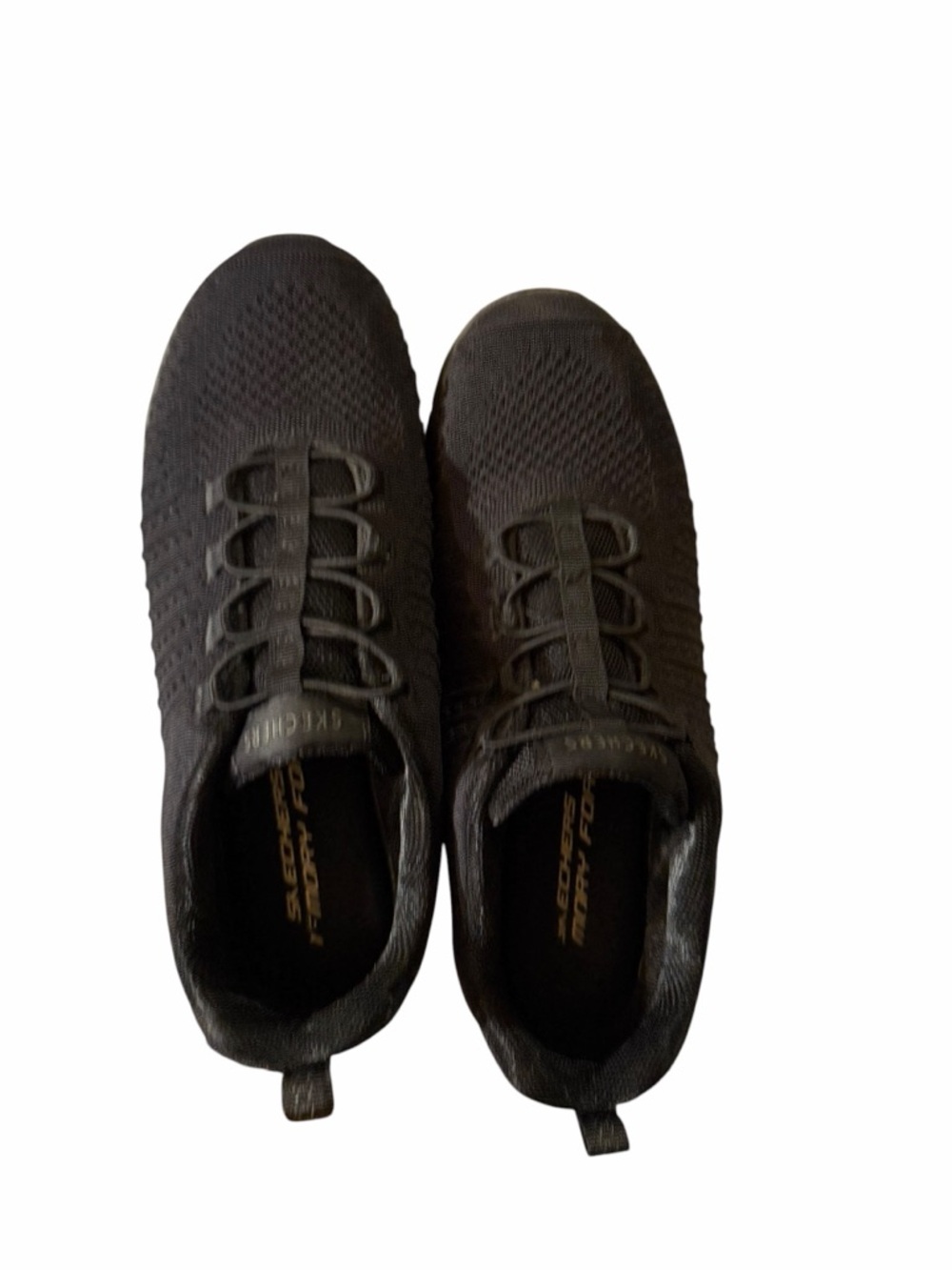 Skechers  Black Knit memory foam Slip-On Walking Shoes - Picture 6 of 9